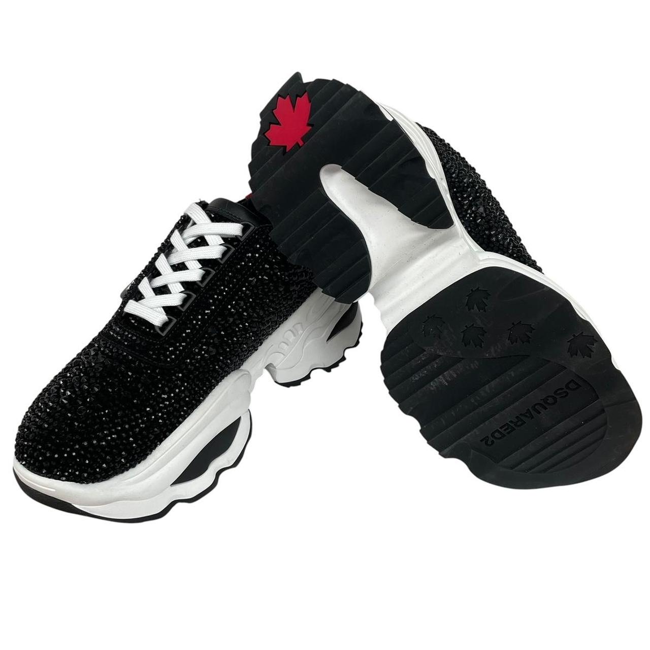 Dsquared Black and White The Giant Hike Crystal Trainers