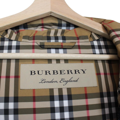 Burberry Tan Brown Nova Check Full Zip Hooded Windbreaker Jacket