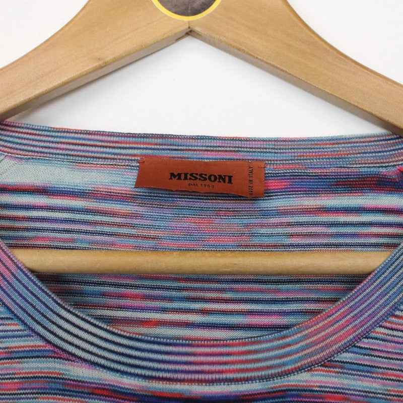 Missoni Multicoloured Striped Short Sleeve Knit T-Shirt