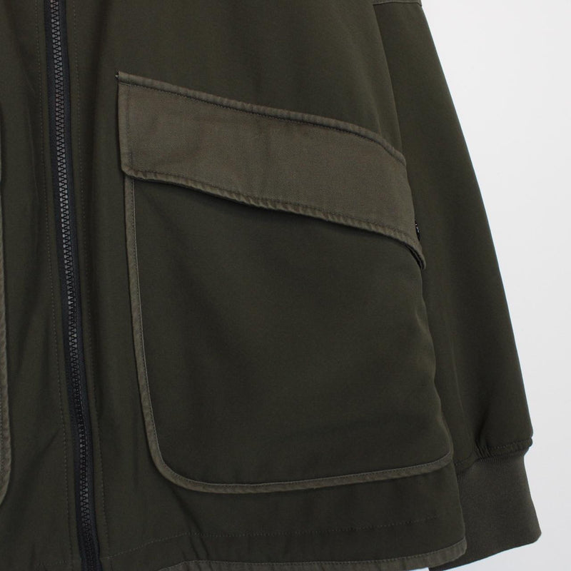 CP Company Khaki Green Teddy Fleece Lined Lens Viewer Hooded Jacket