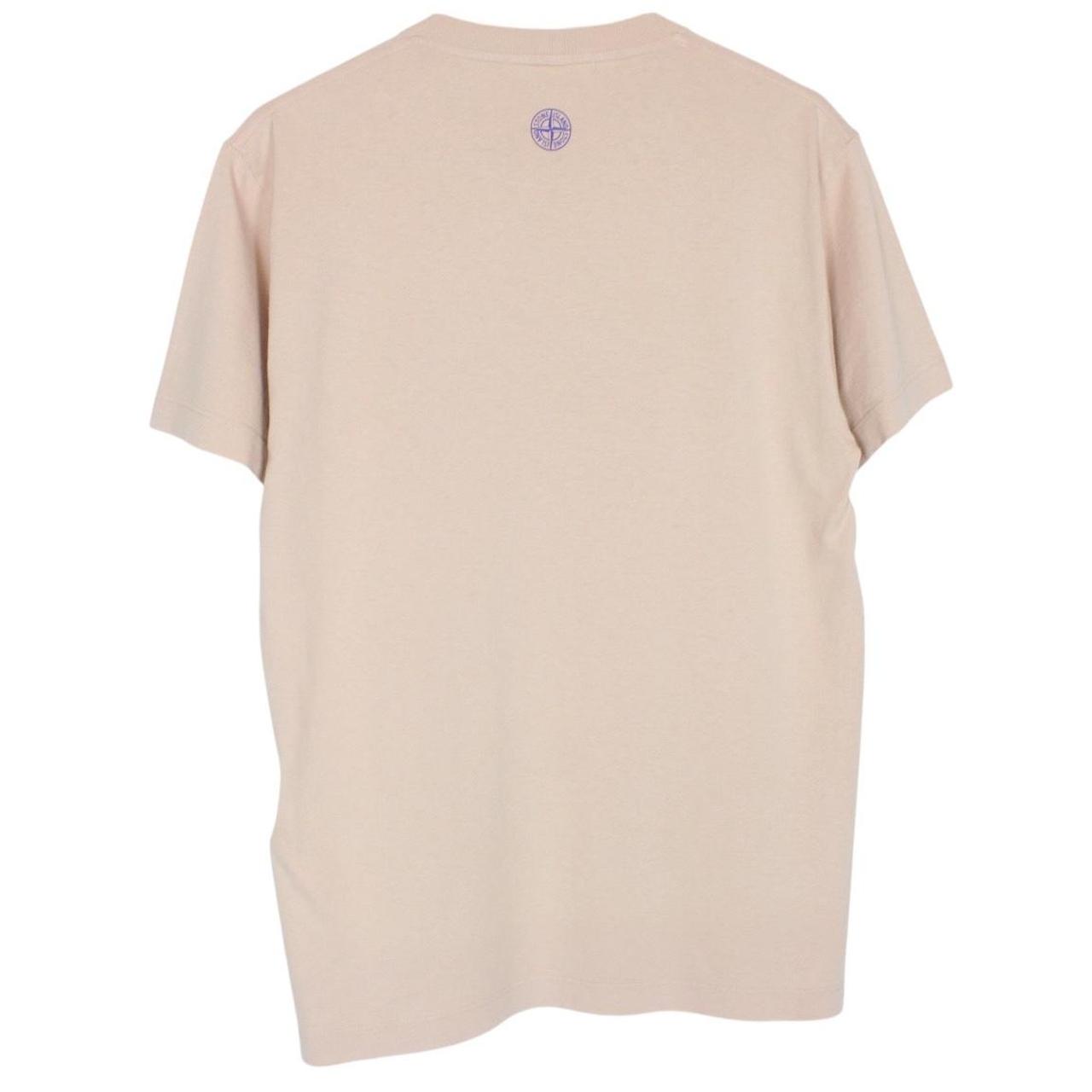 Stone Island AW 2021 Rose Short Sleeve Cotton Split Logo T-Shirt