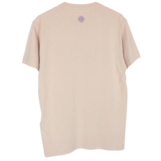 Stone Island AW 2021 Rose Short Sleeve Cotton Split Logo T-Shirt