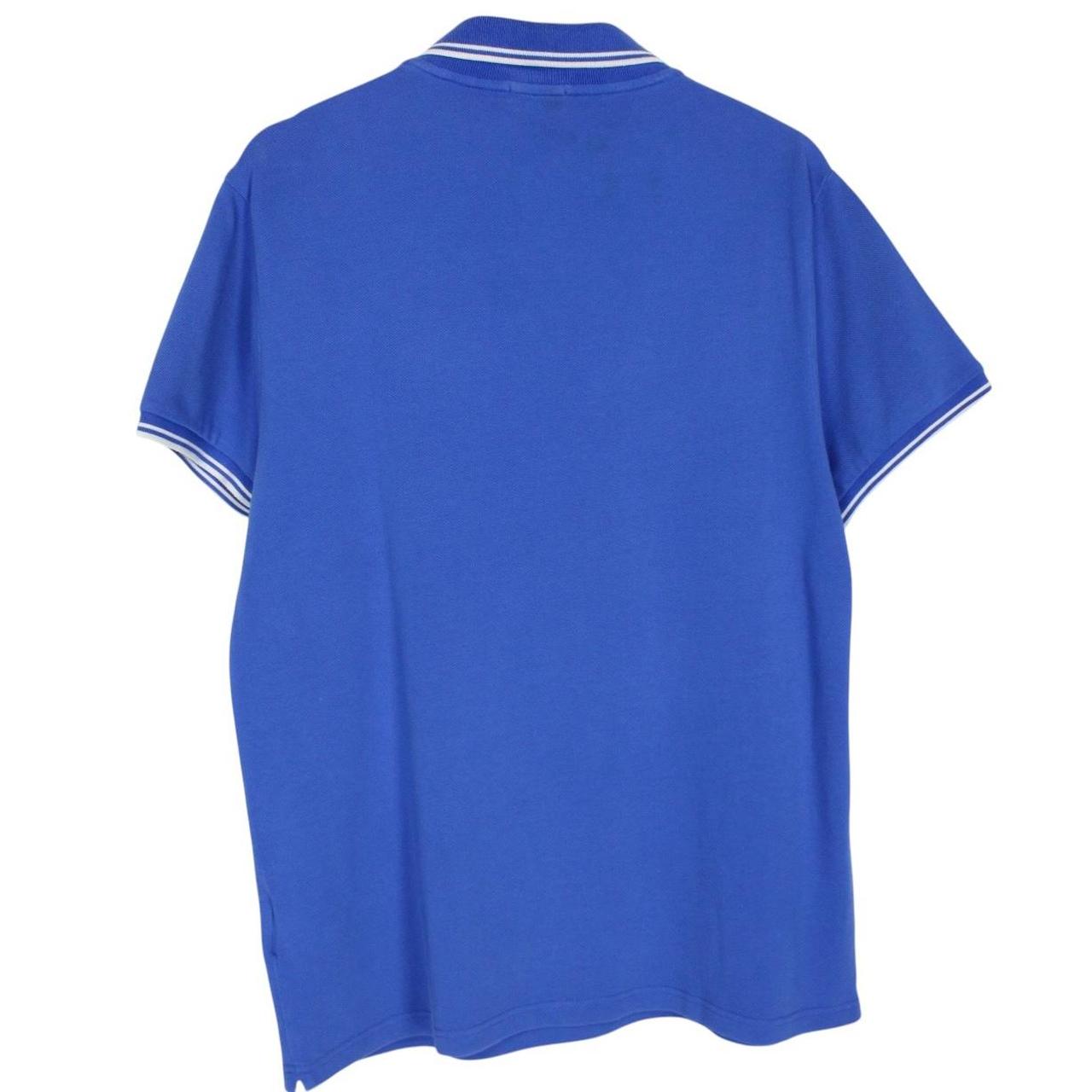 Moncler Maglia Blue Short Sleeve Cotton Polo Shirt