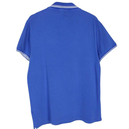 Moncler Maglia Blue Short Sleeve Cotton Polo Shirt