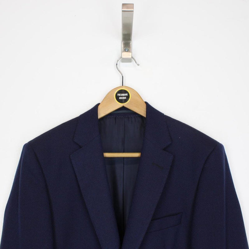 Hugo Boss Navy Blue Wool Tailored Suit Blazer Jacket