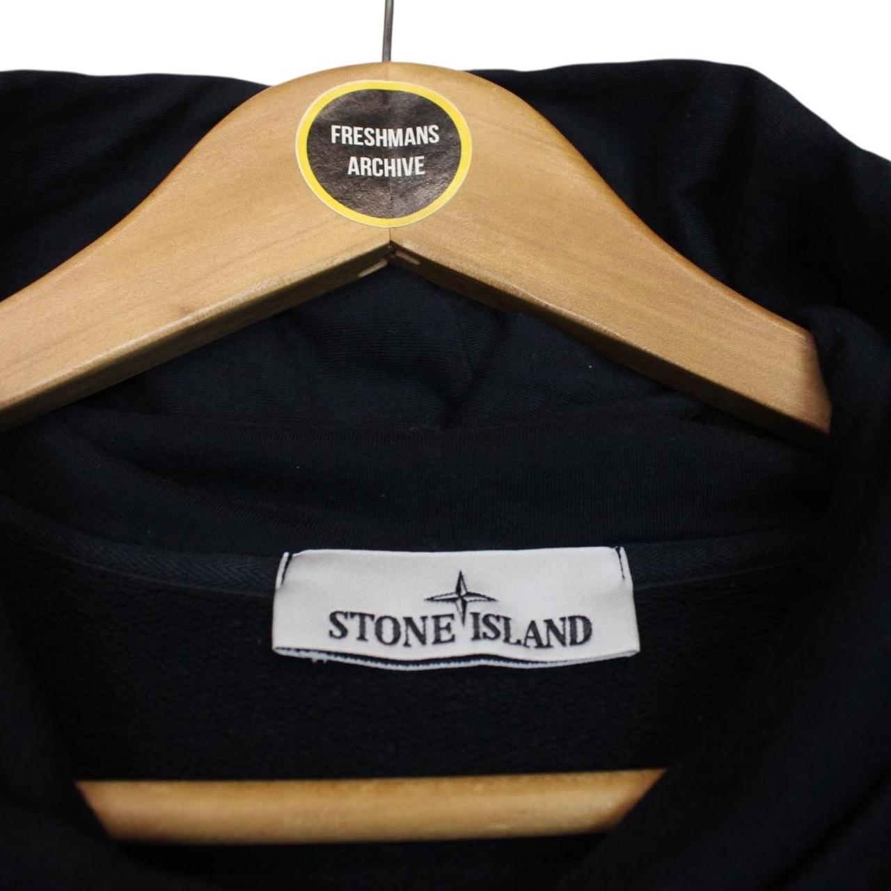 Stone Island SS 2024 Navy Blue Cotton Hoodie Jumper
