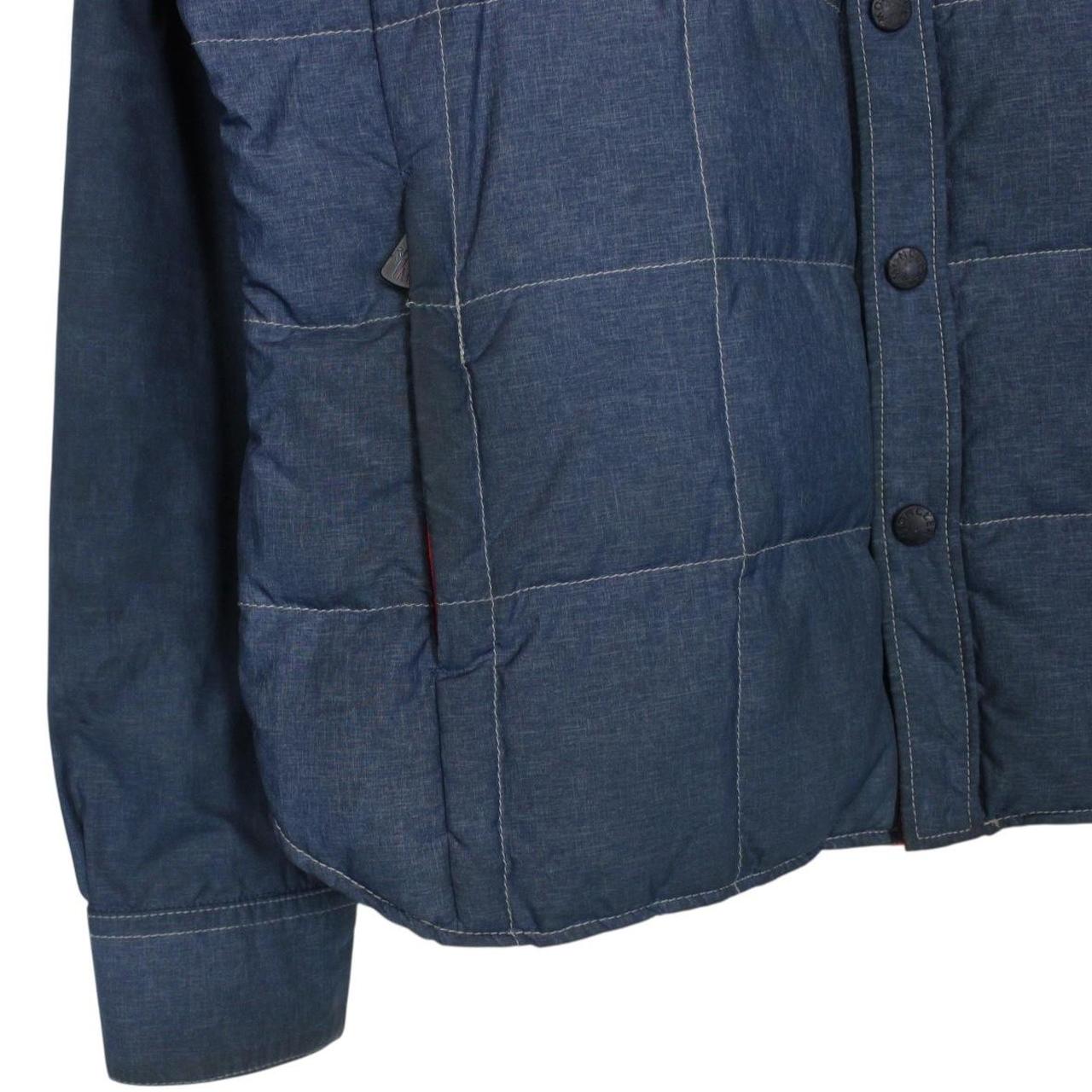 Moncler Grenoble Risle Blue Nylon Blend Down Overshirt Jacket