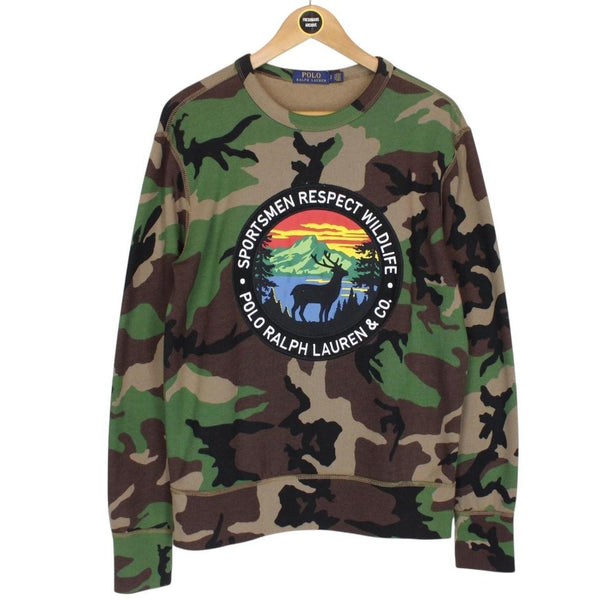 Polo Ralph Lauren Sportsmen Camo Embroidered Logo Sweatshirt