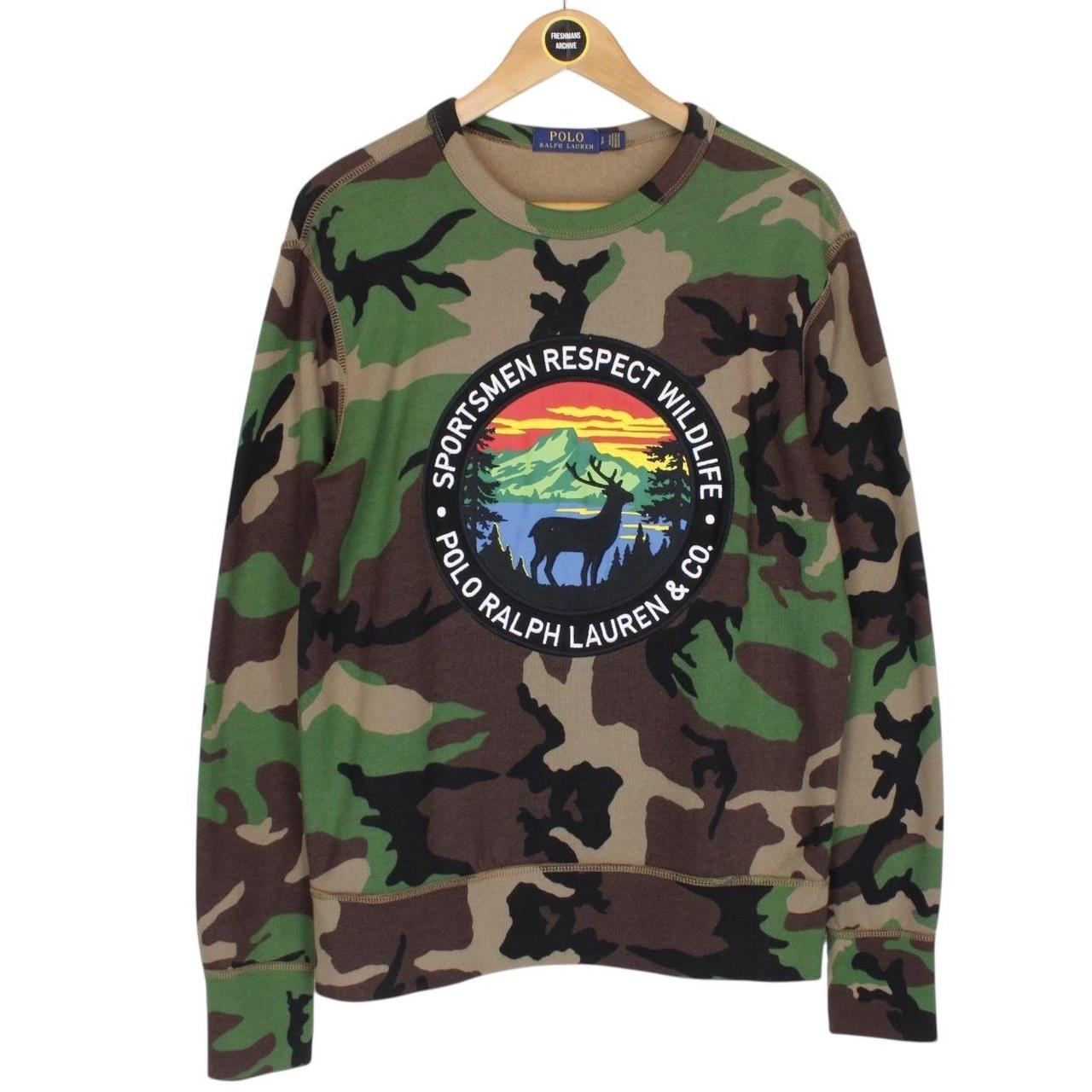 Polo Ralph Lauren Sportsmen Camo Embroidered Logo Sweatshirt