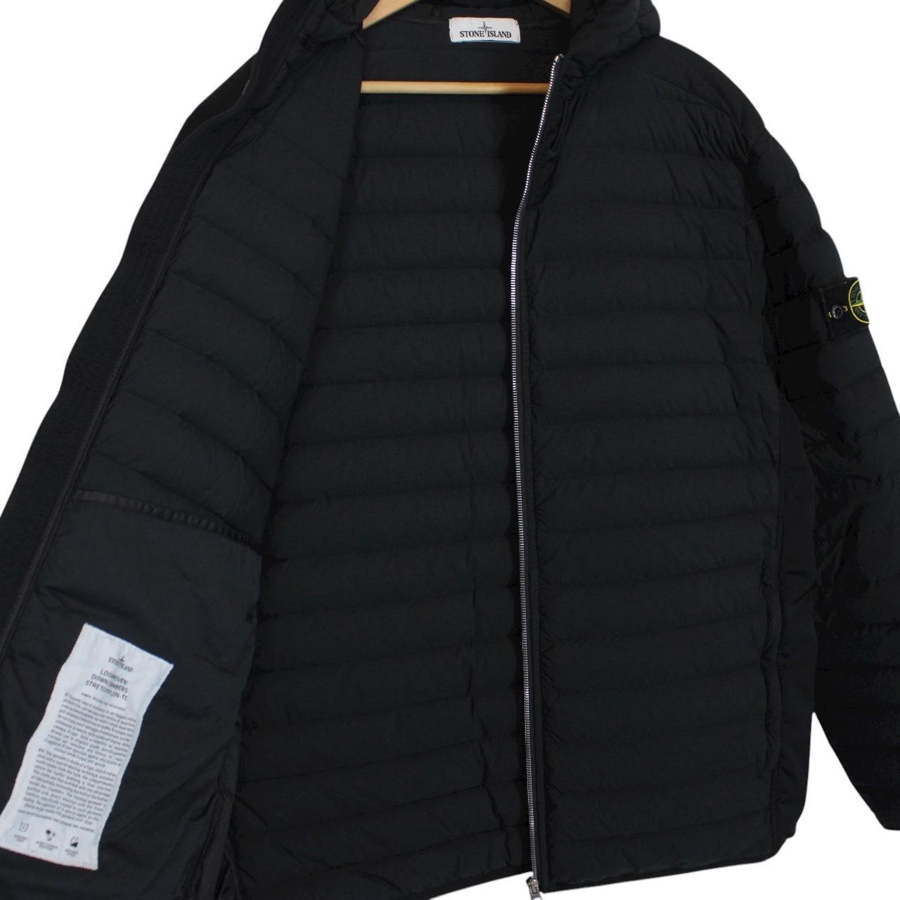 Stone Island AW 2020 Black Loom Woven Chambers Stretch Nylon TC Down Jacket