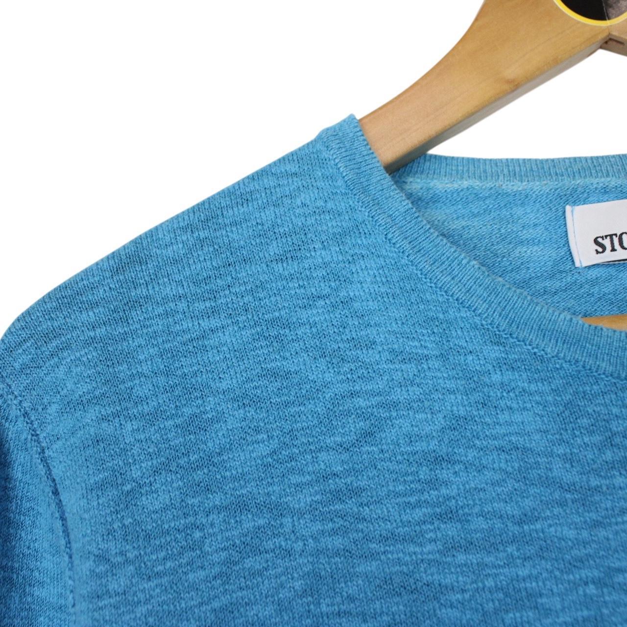 Stone Island SS 2018 Blue Cotton Knit Jumper