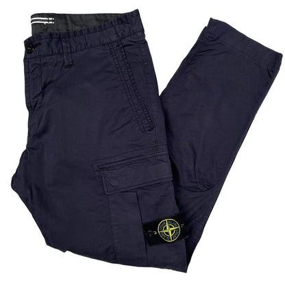 Stone Island SS 2018 Navy Blue Slim Fit Cargo Trousers