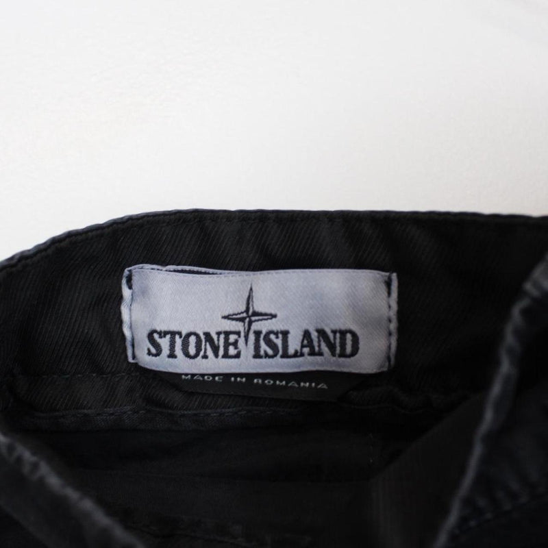 Stone Island SS 2021 Black Bermuda Cotton Cargo Shorts