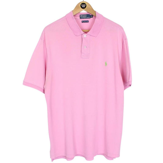 Vintage Polo Ralph Lauren Pink Short Sleeve Cotton Polo Shirt
