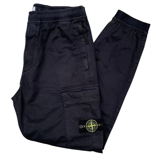 Stone Island AW 2022 Black RE-T Fit Cargo Trousers