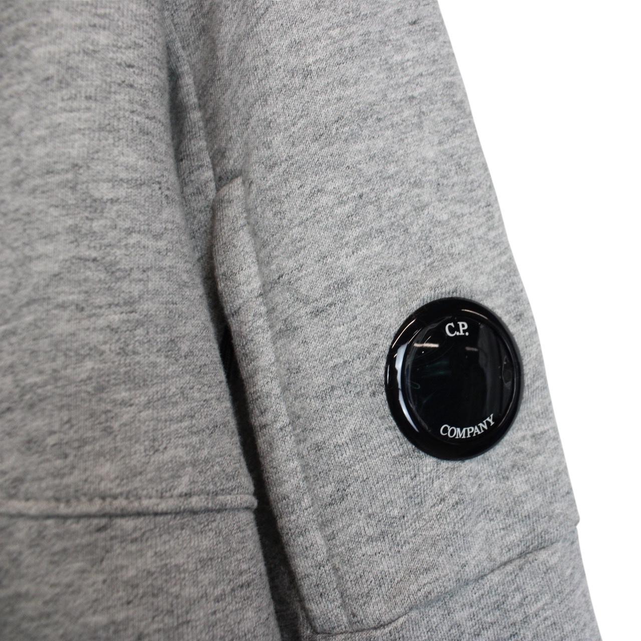 CP Company Grey Micro Lens Diagonal Raised Cotton Hoodie