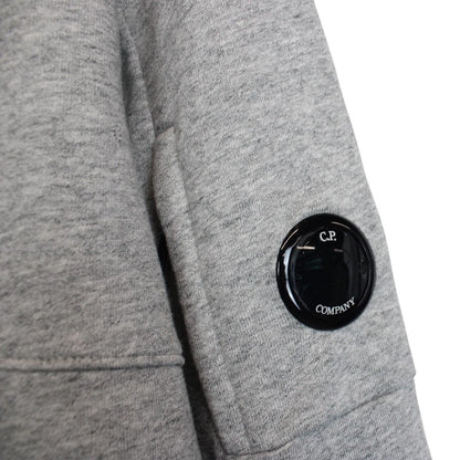 CP Company Grey Micro Lens Diagonal Raised Cotton Hoodie
