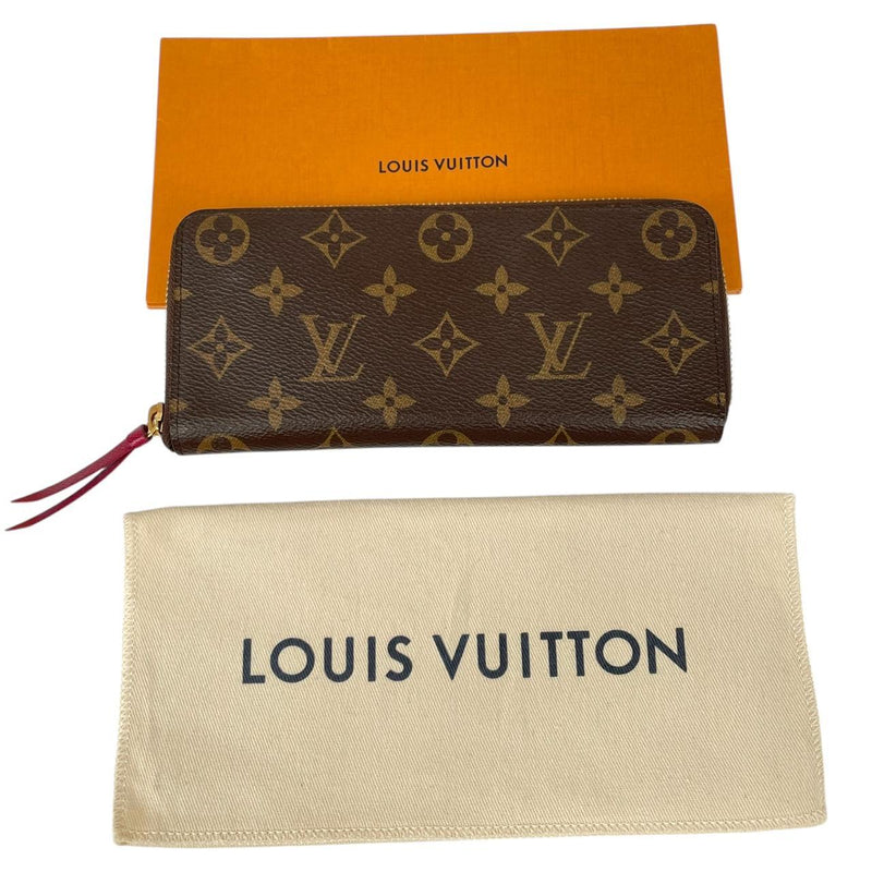Louis Vuitton Brown Monogram Canvas Coated Leather Clemence Wallet