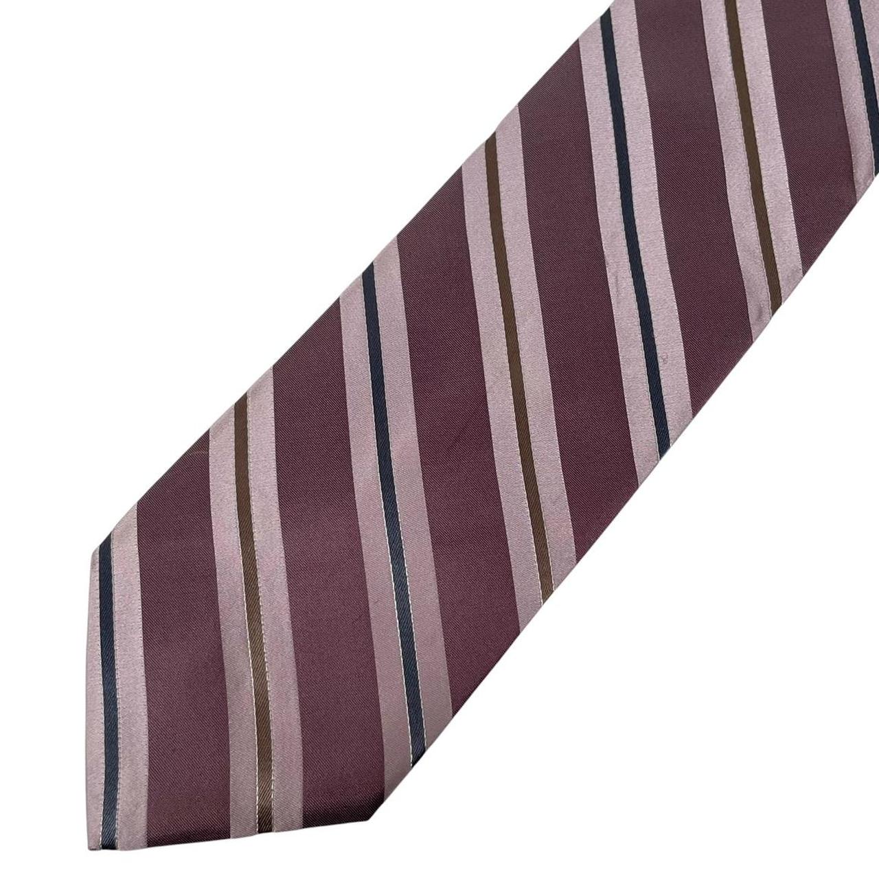 Vintage DKNY Mauve Pink Striped Silk Tie