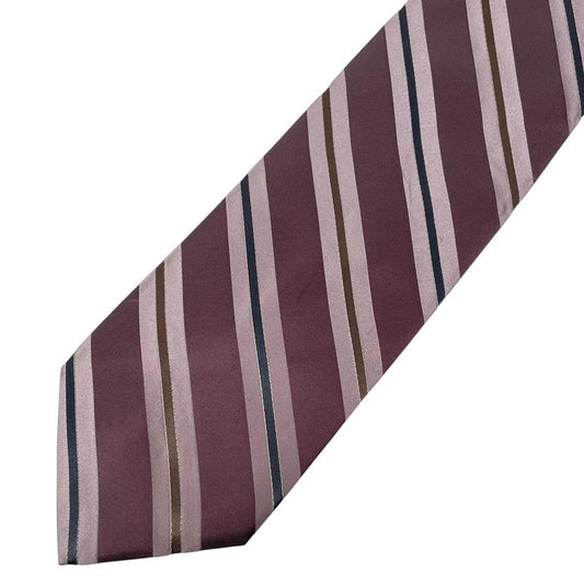 Vintage DKNY Mauve Pink Striped Silk Tie