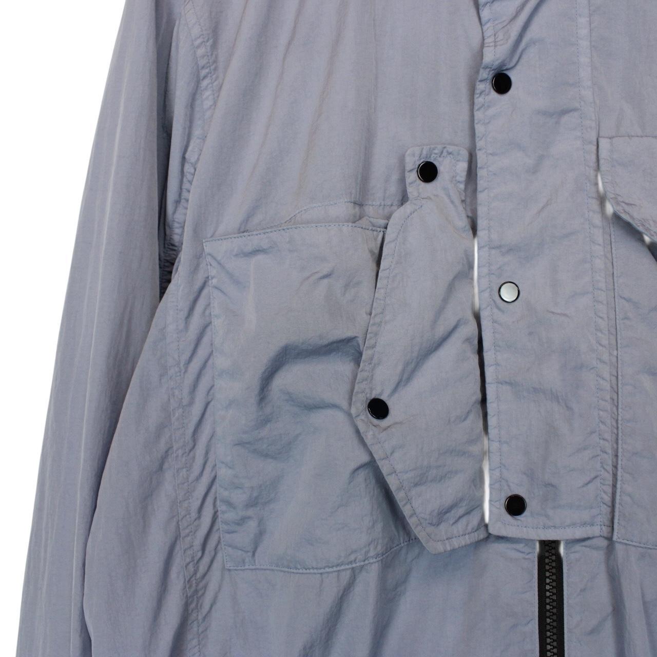 CP Company Chrome-R Blue Full Zip Nylon Goggle Jacket