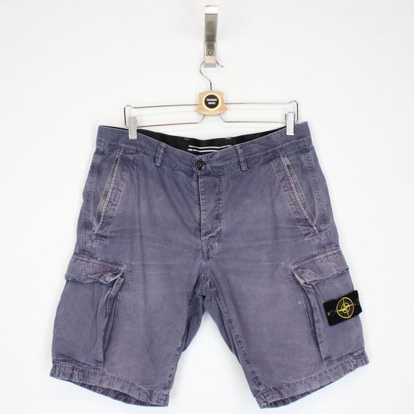 Stone Island SS 2014 Blue Bermuda Cotton Cargo Shorts