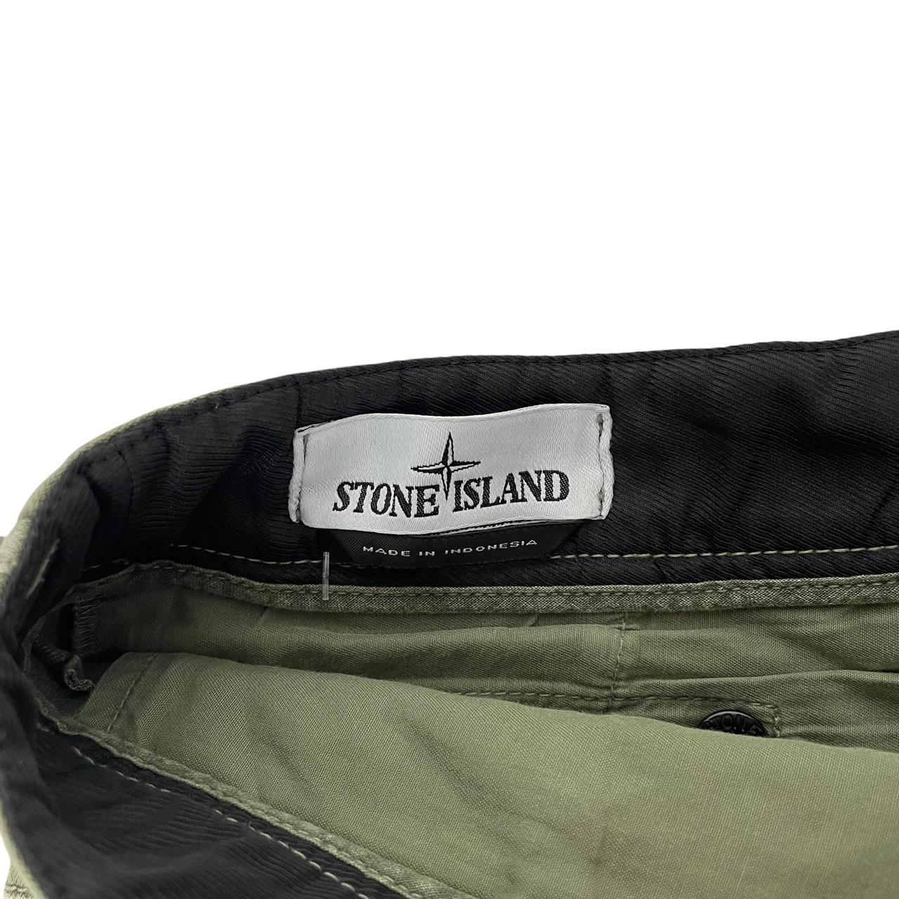 Stone Island AW 2021 Green Slim Fit Cargo Trousers