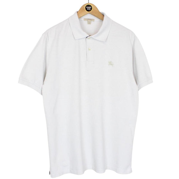 Burberry Brit Off White Nova Check Short Sleeve Cotton Polo Shirt