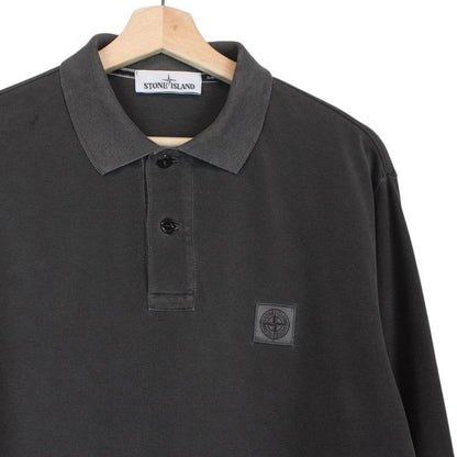 Stone Island AW 2018 Dark Grey Long Sleeve Compass Polo Shirt