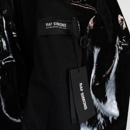Raf Simons AW 22/23 Black PVC Coated Cotton Double Breasted Coat