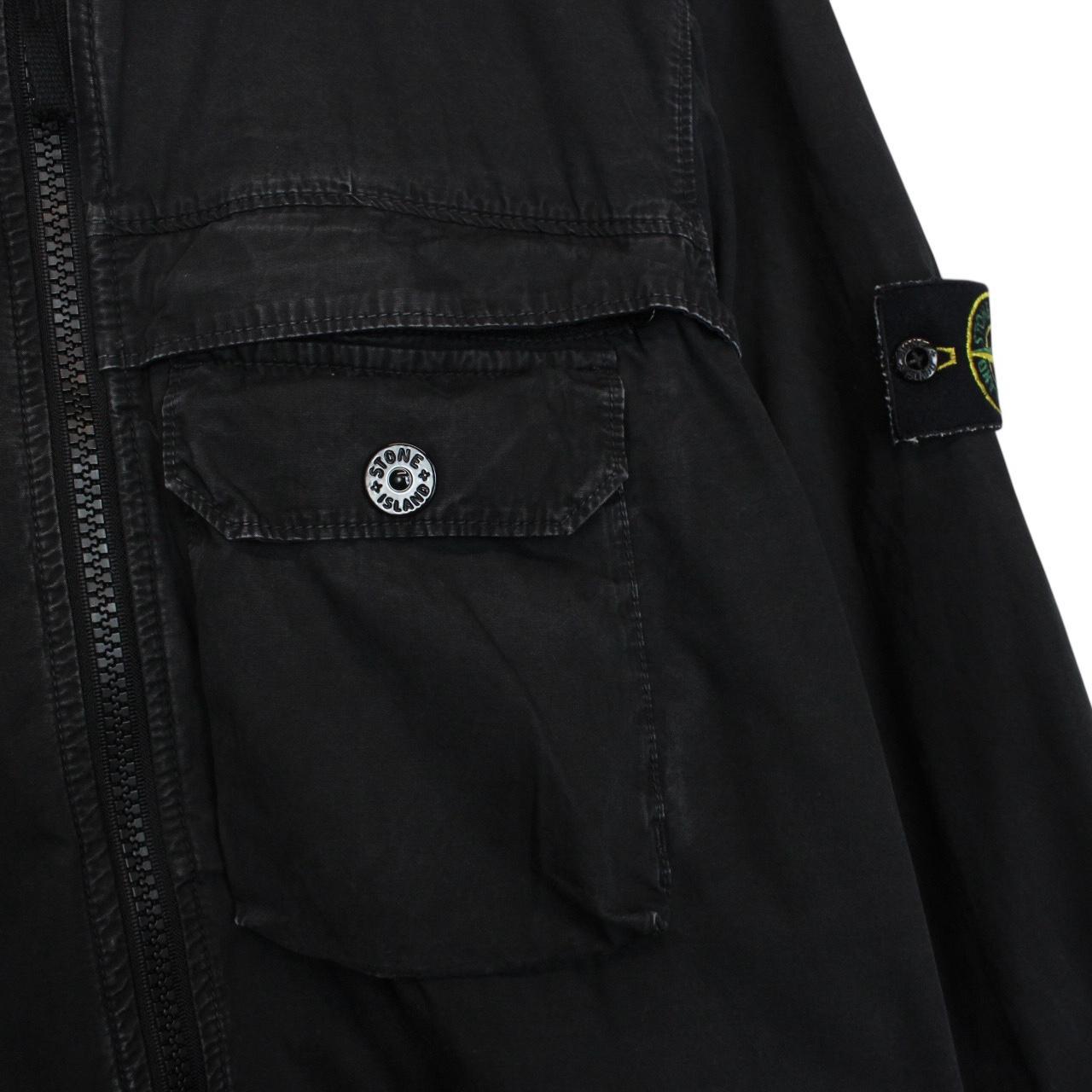 Stone Island AW 2020 Black Full Zip Cotton Overshirt Jacket