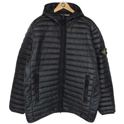 Stone Island AW 2023 Black Loom Woven Chambers R-Nylon Down Jacket