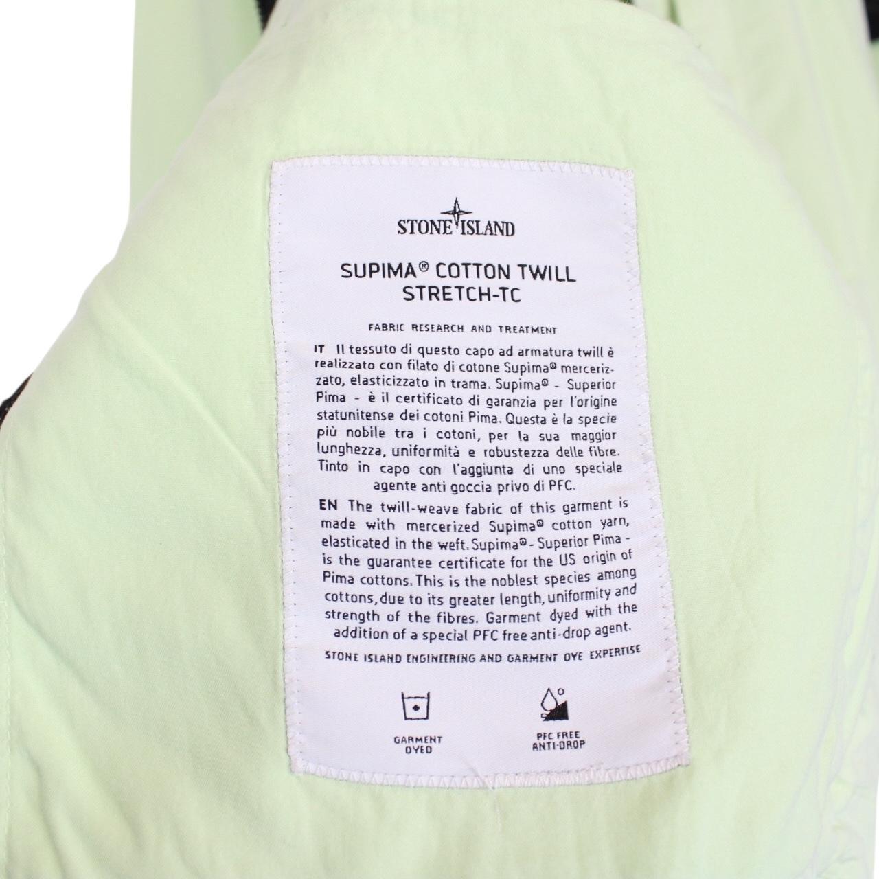 Stone Island SS 2023 Green Supima Cotton Twill Stretch-TC Jacket