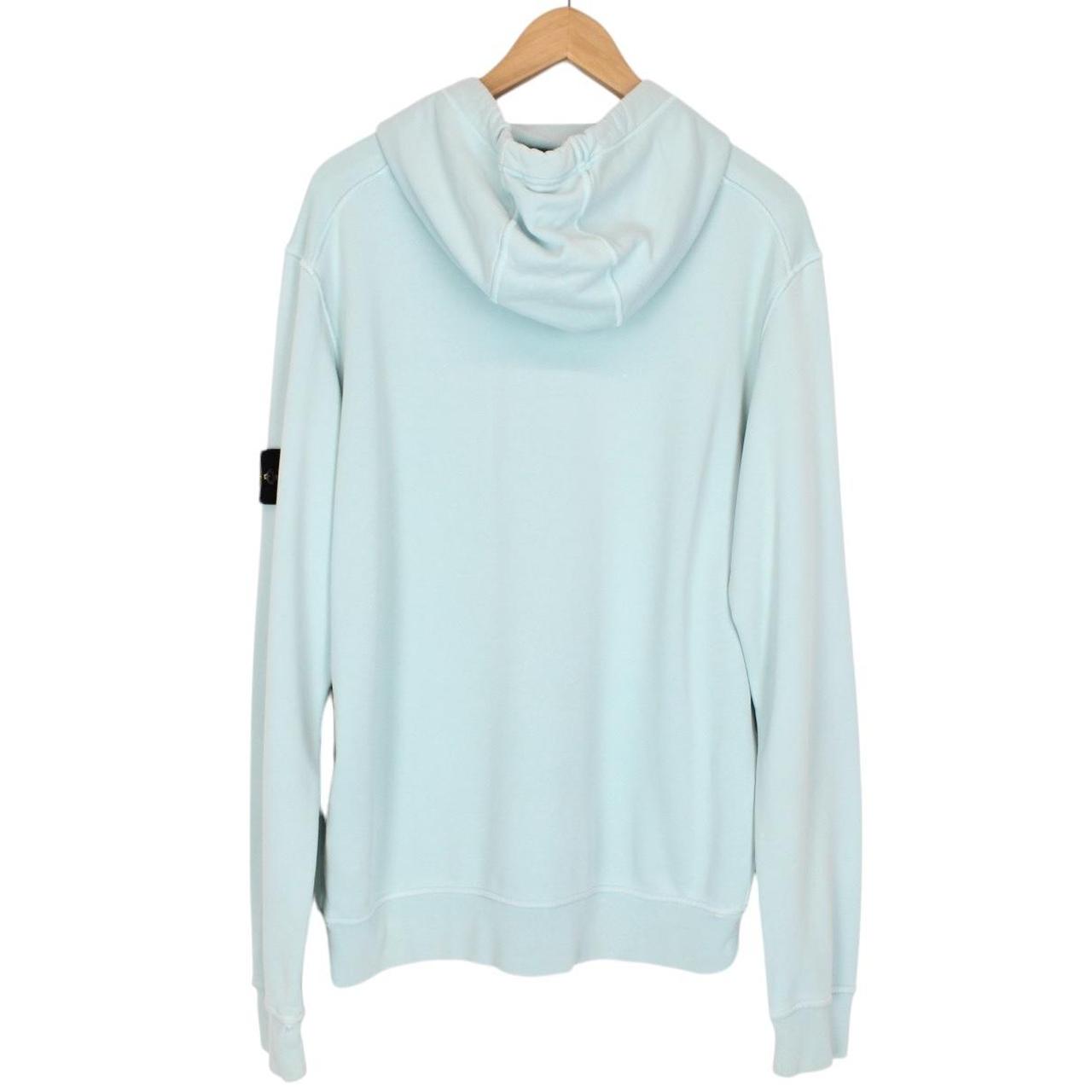 Stone Island SS 2022 Light Blue Cotton Hoodie Jumper