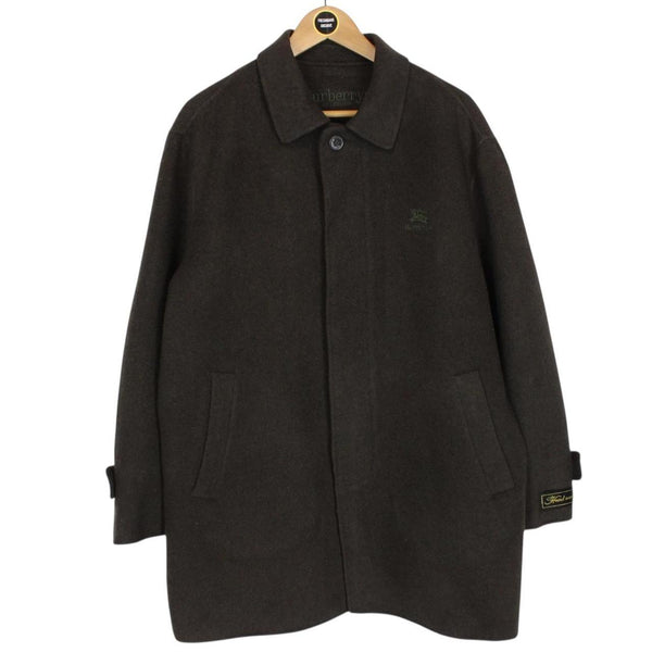 Vintage 90s Burberry Khaki Brown Cashmere Wool Coat
