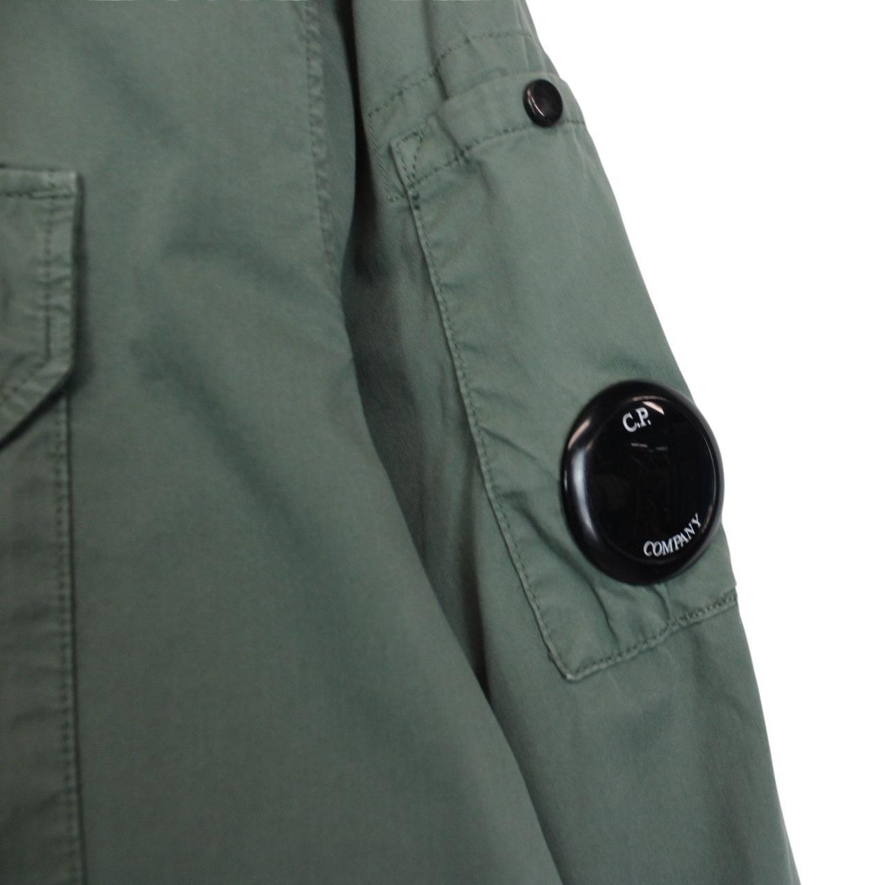 CP Company Green Full Zip Cotton Lens Overshirt Jacket
