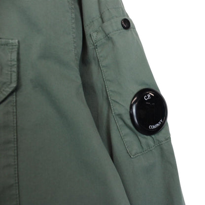 CP Company Green Full Zip Cotton Lens Overshirt Jacket