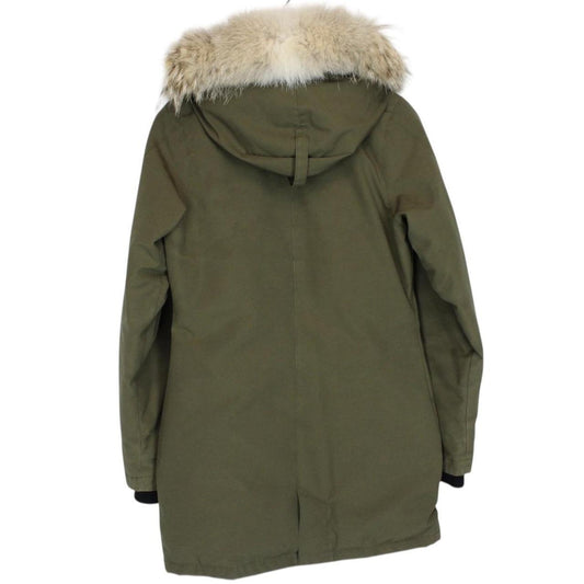 Canada Goose Green Victoria Parka Down Jacket with Fur Trim