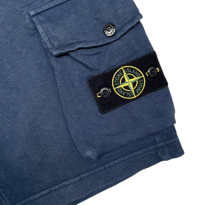 Stone Island SS 2019 Navy Blue Cotton Jogger Shorts