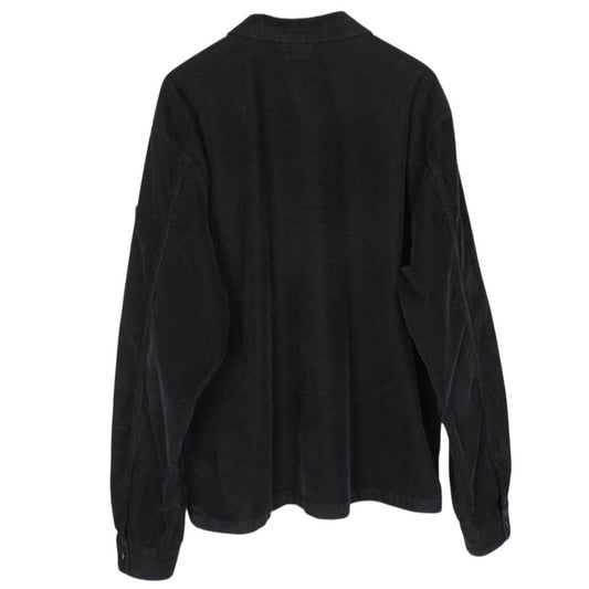 CP Company Black Button Up Lens Corduroy Overshirt