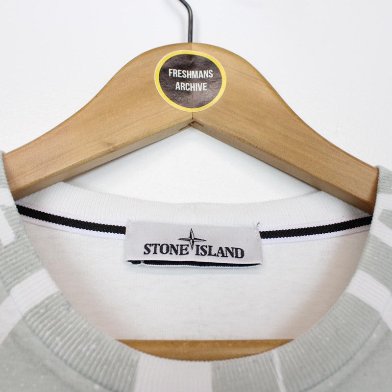Stone Island AW 2022 White Short Sleeve Logo Print Cotton T-Shirt