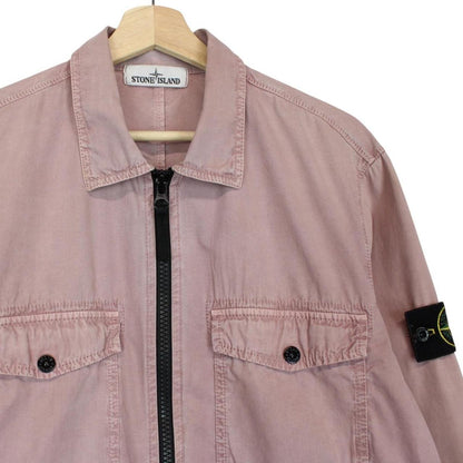Stone Island AW 2018 Pink Full Zip Cotton Overshirt Jacket
