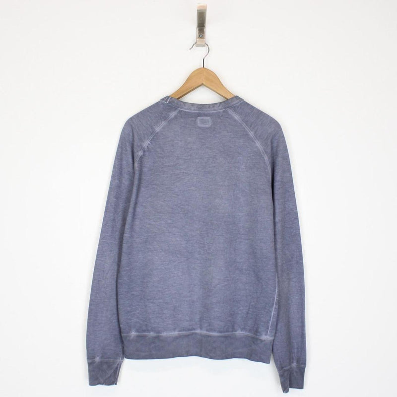CP Company Blue Garment Dyed Cotton Sweatshirt Jumper