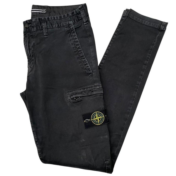 Stone Island AW 2020 Black Skinny Fit Cargo Trousers