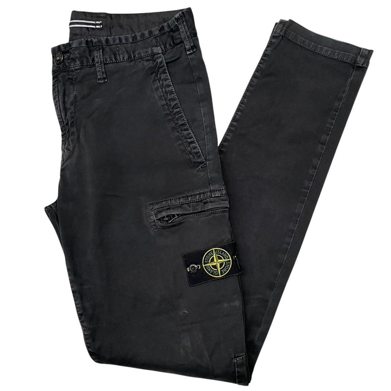 Stone Island AW 2020 Black Skinny Fit Cargo Trousers