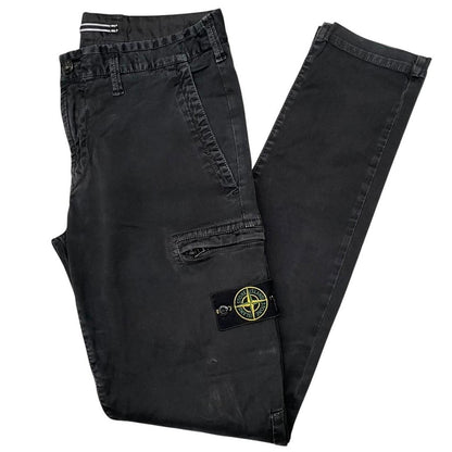Stone Island AW 2020 Black Skinny Fit Cargo Trousers