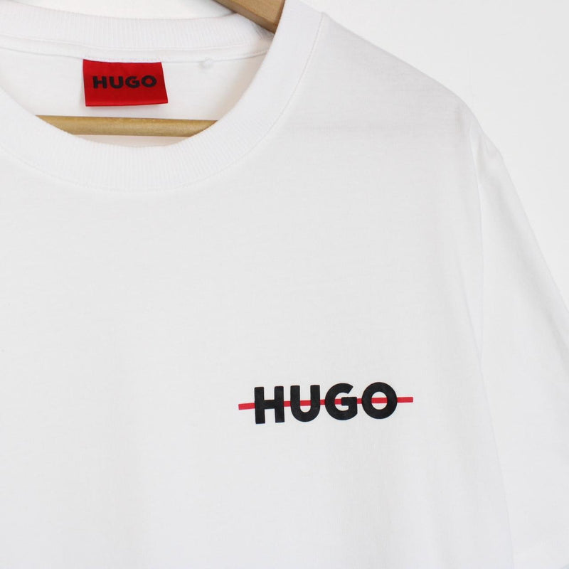 Hugo Boss White Drando Short Sleeve Cotton T-Shirt