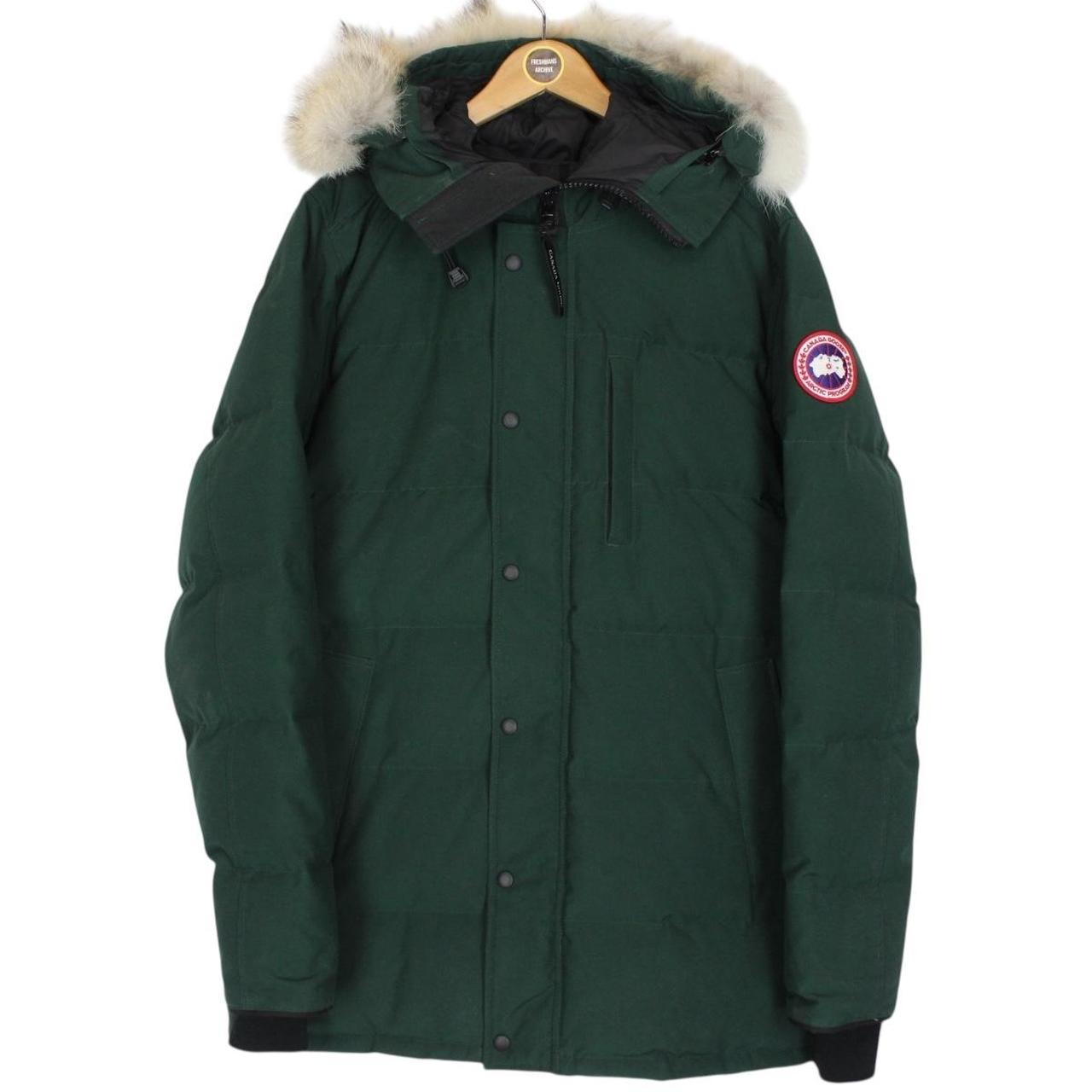 Canada Goose Spruce Green Carson Parka Down Coat with Fur Trim