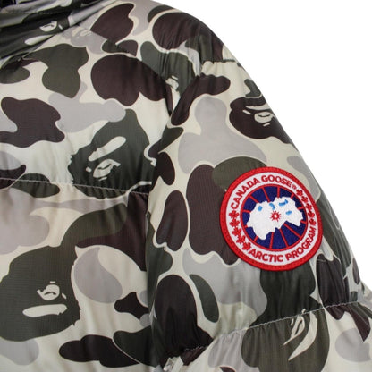 Bape x Canada Goose Grey Camo Crofton Down Puffer Jacket