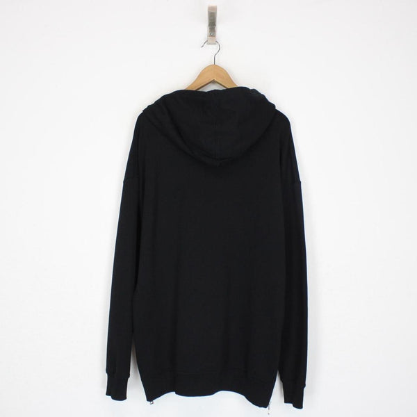 Balmain Paris Black and White Signature Logo Print Hoodie Jumper